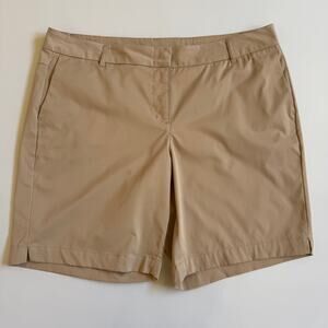 Three Sixty Six Women's Golf Shorts Tan Size 14 Bermuda Tan 8.5 Inseam Quick Dry